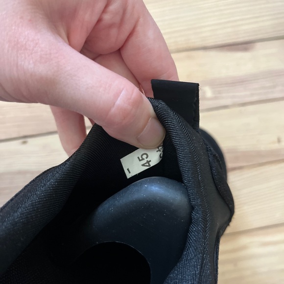 NWT Black comfort running athletic slipon sneakers‎ velvet texture size 45 - Picture 7 of 8